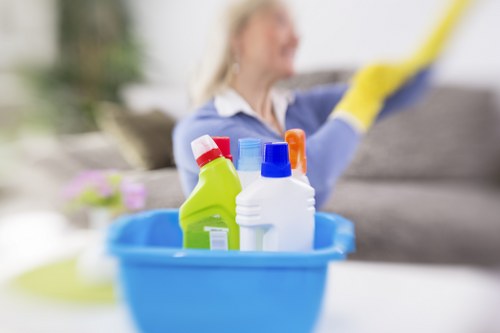 Deep cleaning newly renovated rooms after building work